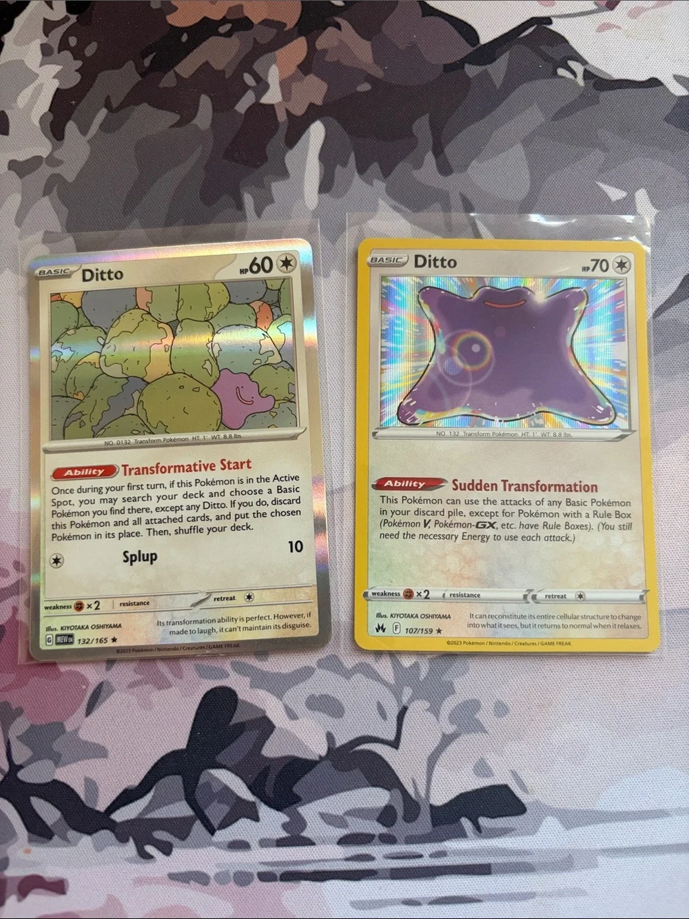Ditto Pokémon Character Card Holo Lot 💜 2 Cards Collector Lot ✨5/$25✨
